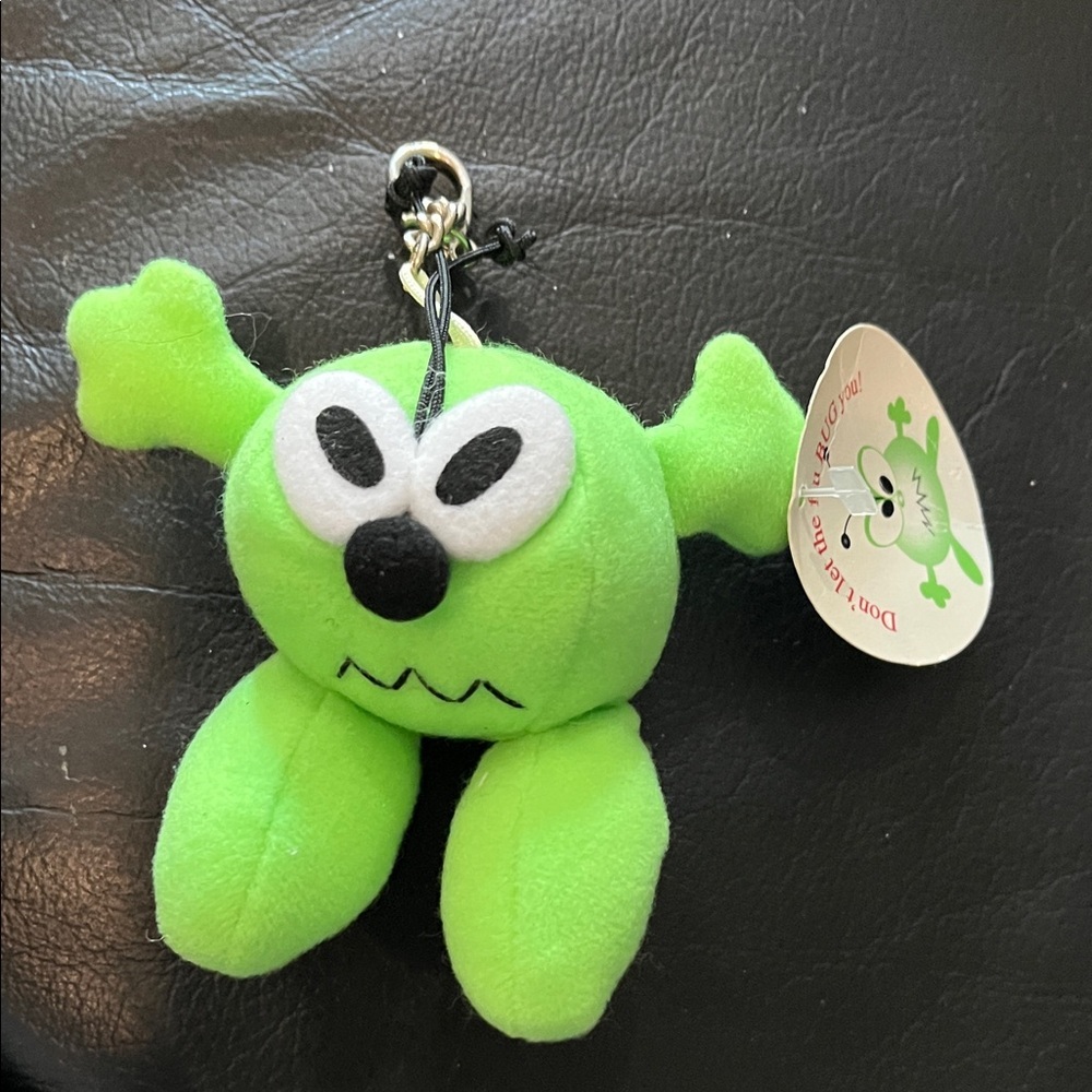 Green Plush Monster Keychain